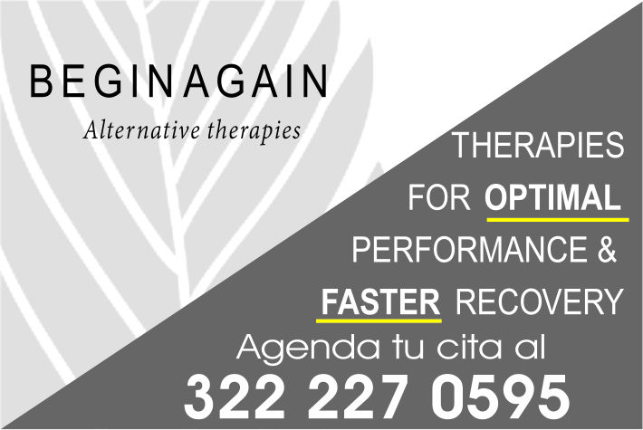 anuncio de Beginagainalternative therapiestherapiesfor optimalperformance &faster recoveryagenda tu cita al322 227 0595