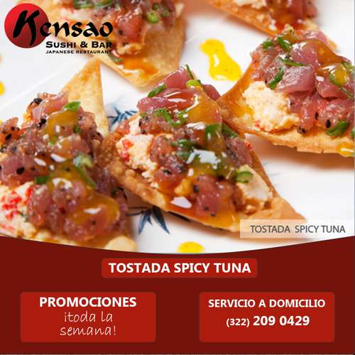 imagen de Comida japonesa, Tostada Spicy Tuna- Kensao _1