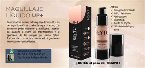 imagen de Maquillaje Liquido UP+ a prueba de agua y sudor. _1