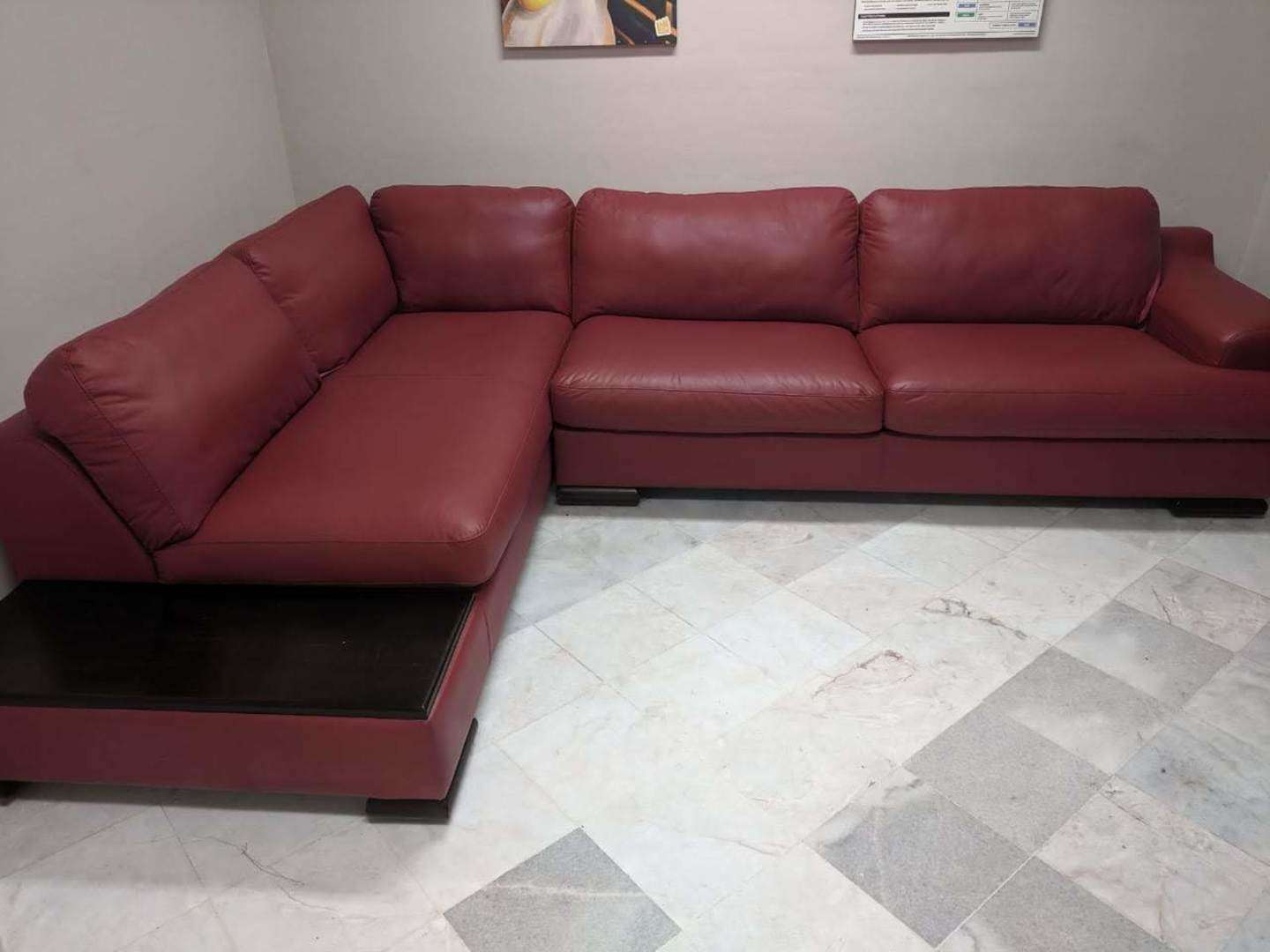 imagen de Sillon vinipiel - color rojo en L - marca Boal_1