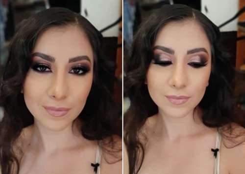 imagen de smokey eye con glitter rosa_1