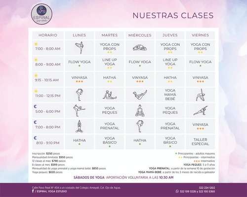 imagen de horario Espiral Yoga Estudio_1