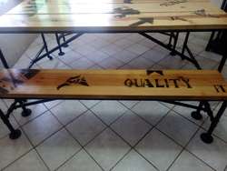 imagen de Mesa con dos bancas estilo campirano._1