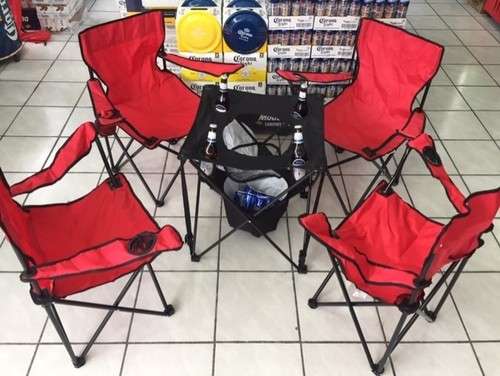 imagen de kit para playa 4 sillas 1 mesa bolsa transportador_1