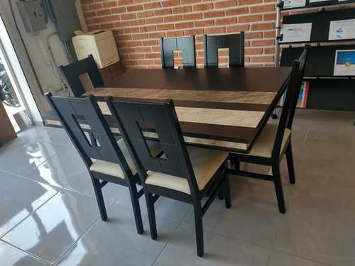 imagen de Hermosa Mesa de Madera con 6 Sillas _1