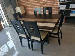 imagen de Hermosa Mesa de Madera con 6 Sillas _1
