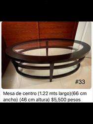 imagen de Mesa de centro de madera color chocolate_1