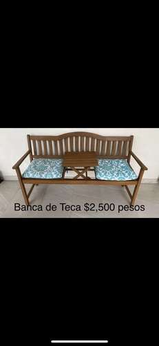imagen de Banca de teca p/2 con mesa integrada_1
