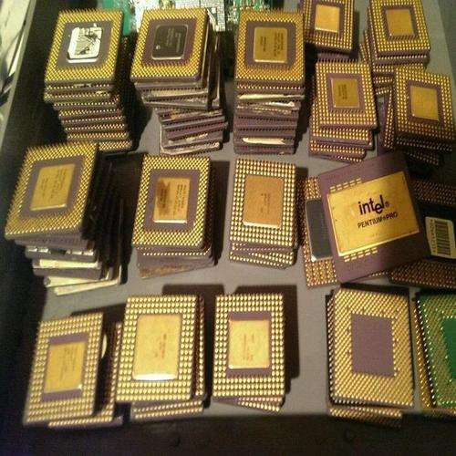 imagen de Ceramic Cpu Gold Intel Processor Recovery scrap _1