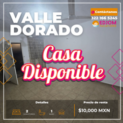 imagen de CASA EN RENTA EN VALLE DORADO SIN MUEBLES_1