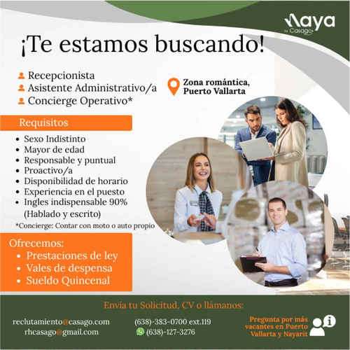 imagen de Bolsa de Trabajo Mano a Mano ofrece:_1