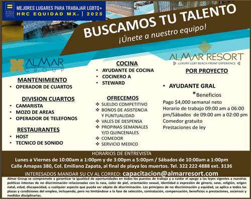 imagen de Bolsa de Trabajo Mano a Mano ofrece:_1