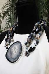 imagen de "El ojo que todo lo ve" - Collar con agata y kyanita_2