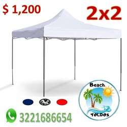 imagen de Toldos plegables reforzados 3x3 para playa, rio,_2