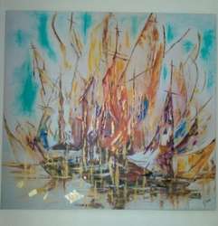 imagen de Cuadro Tecnica Mixta Impresion/Pintura Acrilico_2