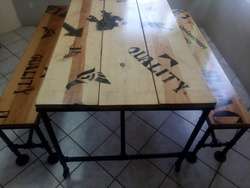 imagen de Mesa con dos bancas estilo campirano._2