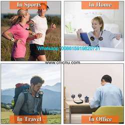 imagen de Portable Hands-free Neck USB Dual Mini Fan_2