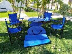 imagen de kit para playa 4 sillas 1 mesa bolsa transportador_4
