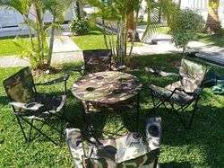 imagen de kit para playa 4 sillas 1 mesa bolsa transportador_5