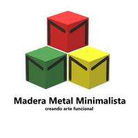 Logo de Madera Metal Minimalista